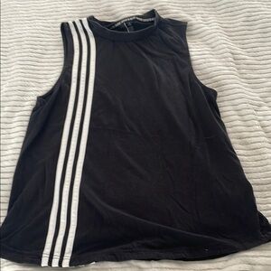 Adidas Black Top with White Accents